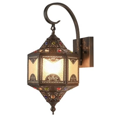 quality Waterproof Decorative Black Copper Wall Light With 80 Lamp Luminous Flux factory