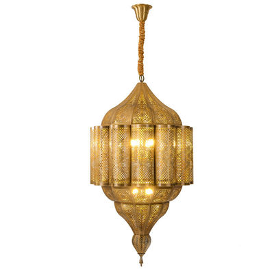 Bom preço Arabe Hollow Art Vintage Lustreiro de cobre AC 220V 3500K Temperatura de cor on-line