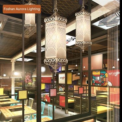 Хорошая цена 6 Lights Vintage Lantern Chandelier with E12/Candelabra Bulb Base and Vintage Style for Elegant Lighting онлайн