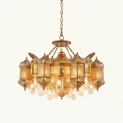 Good price Vintage Copper Chandelier with 6 Dimmable Lights E27 E14 online