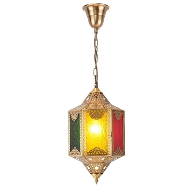 Good price LED Copper Chandelier Decorative Lamps in Moroccan Style with Stained Glass Body Material Copper Product Weight kg 2.5 KG online