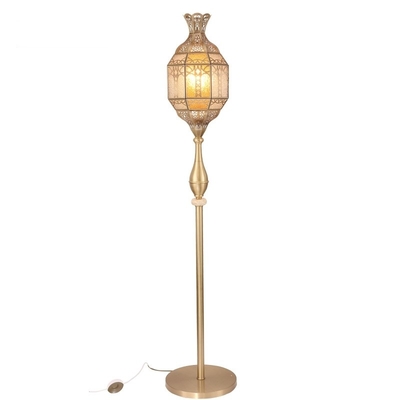 Good price Restaurant Decorative Copper Standing Lamp Copper Retro Floor Lamp online