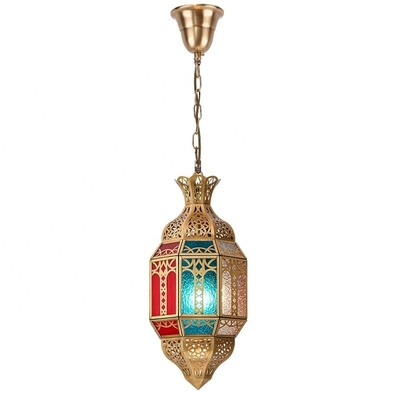 Buon prezzo Lampada da tavolo in rame d'epoca decorativa con corpo colorato in linea