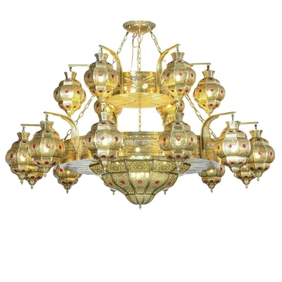 Good price Glass Shade LED Black Copper Chandelier With Switch Control Laser Engraving Logo online