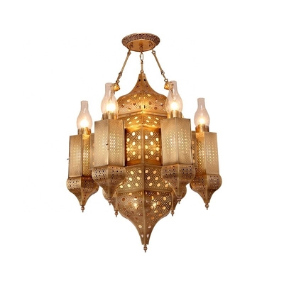 İyi bir fiyat. Temiz Bakırlı Otel İçin Altın Vintage Oturma Odası Lustre çevrimiçi