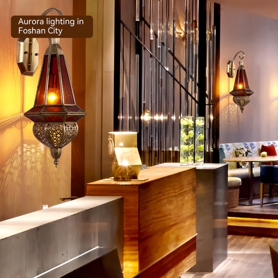 İyi bir fiyat. Anahtar Kontrol Otel Bakır Işık Sconce Vintage Bakır Duvar Sconce çevrimiçi
