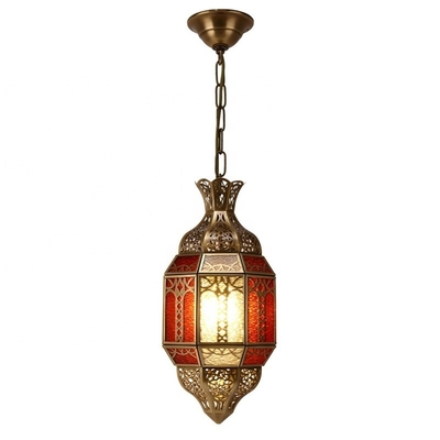 Good price 80 Ra LED Copper Chandelier Stained Glass Lamps for Arab Muslim Vintage Style Hotel Villas Home Lighting Decoration online