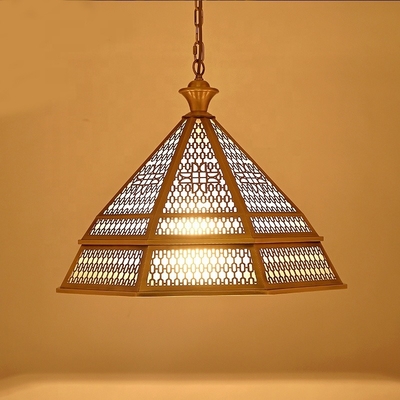 Good price Powerful LED Copper Chandelier Luxury European Style Lighting Decorative Light Arab Muslim Vintage Style Copper Chandelier online