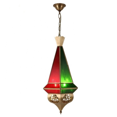Good price Lamp Luminous Flux lm 80 Handmade Copper Chandelier for Arab Muslim Vintage Style Stained Glass Interior Lighting Fixtures online