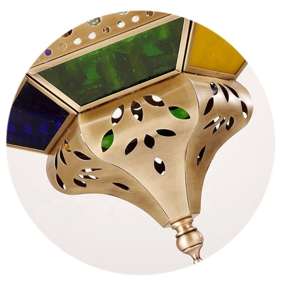 Bon prix Lustre vintage en cuivre câblé avec variateur en ligne