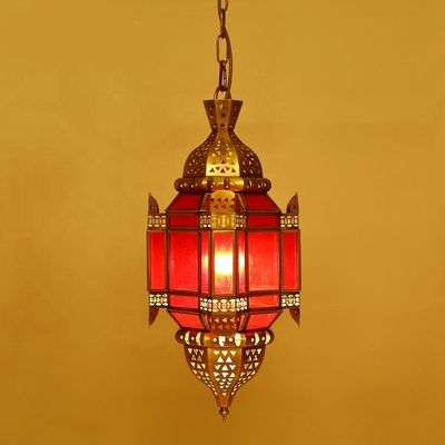 Good price Arab Muslim Retro Style Glass Chandelier for Modern Interior in Southeast Asian and Copper Finish online