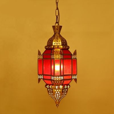 Bon prix Lustre en cuivre vintage avec ampoule E14 et base en laiton atténuée en ligne