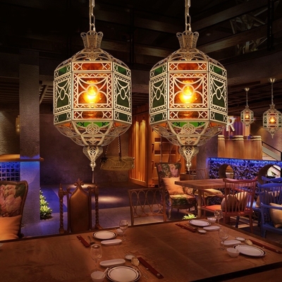Goede prijs Vintage koper kroonluchter met gouden afwerking en dimmer ondersteuning online