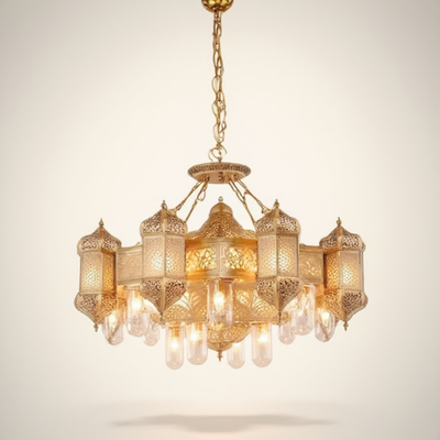 Good price Vintage Copper Chandelier Medium Size Dimmable 6 Lights online